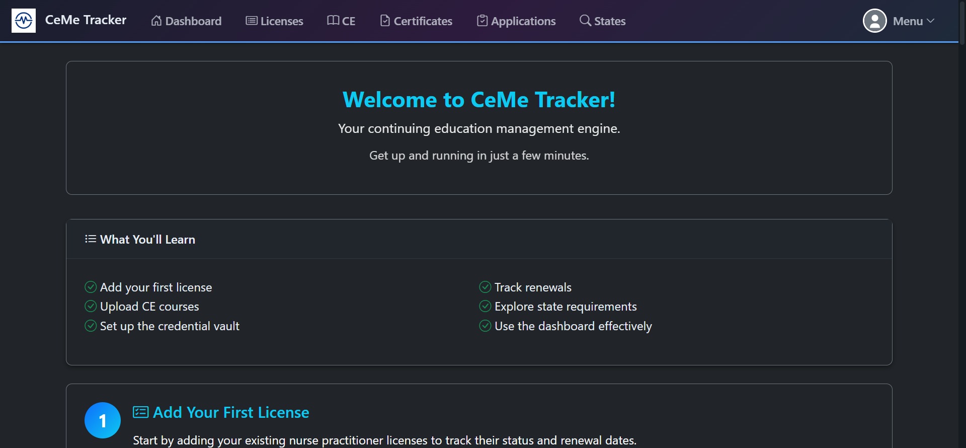CeMe Tracker Quick Start Guide